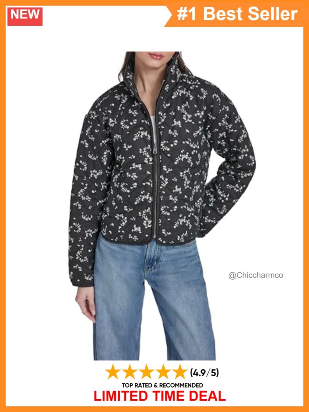 Diamond Quilted Cotton Jacket Lightweight Warm Layering